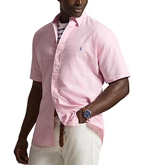 Polo Ralph Lauren Big & Tall Garment-Dye Oxford Short-Sleeve Woven Shirt