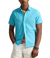 Polo Ralph Lauren Big & Tall Garment-Dye Oxford Short-Sleeve Woven Shirt