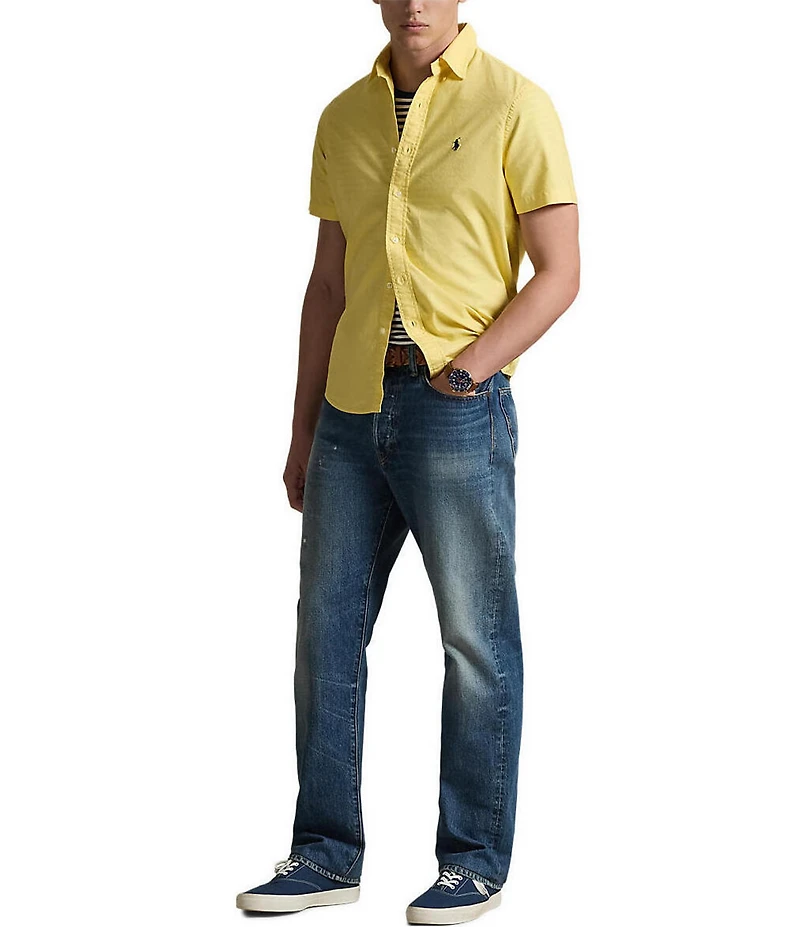 Polo Ralph Lauren Big & Tall Garment-Dye Oxford Short-Sleeve Woven Shirt