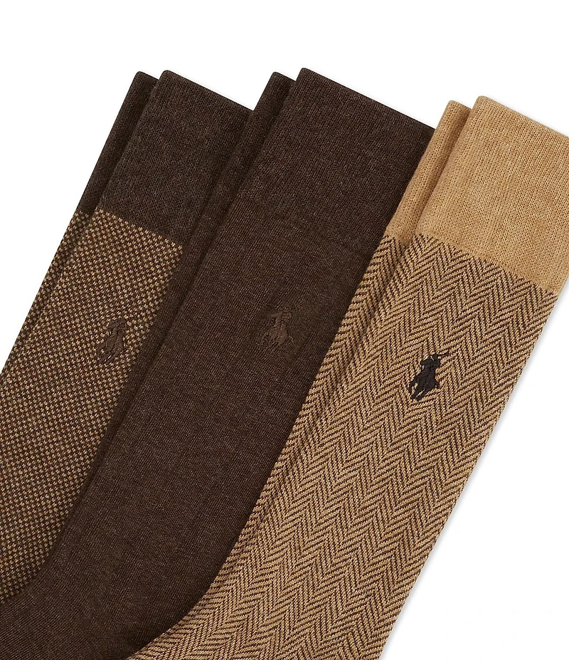 Polo Ralph Lauren Big & Tall Gents Pattern Socks 3-Pack