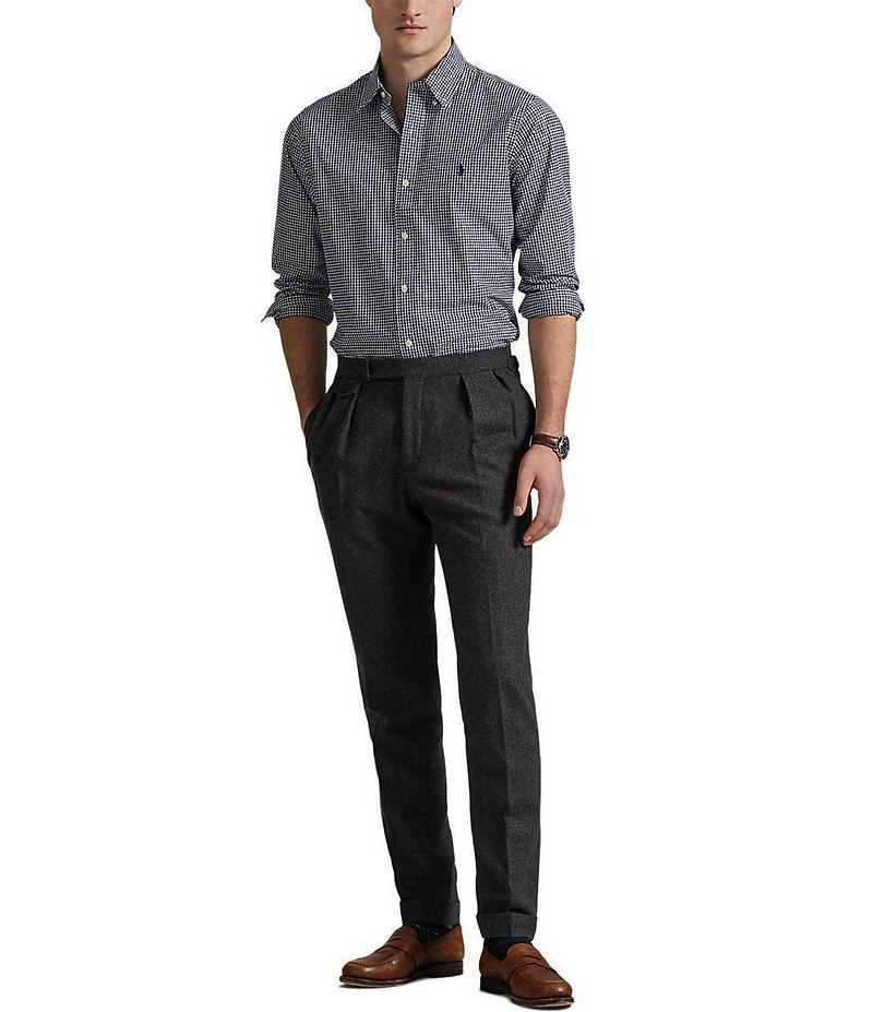 Polo Ralph Lauren Big & Tall Gingham Stretch Poplin Long Sleeve Woven Shirt