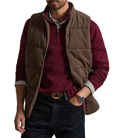 Polo Ralph Lauren Big & Tall Houndstooth Estate-Rib Vest