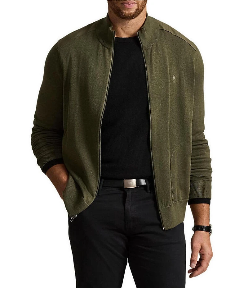 Polo Ralph Lauren Big & Tall Hybrid Mock Neck Cardigan