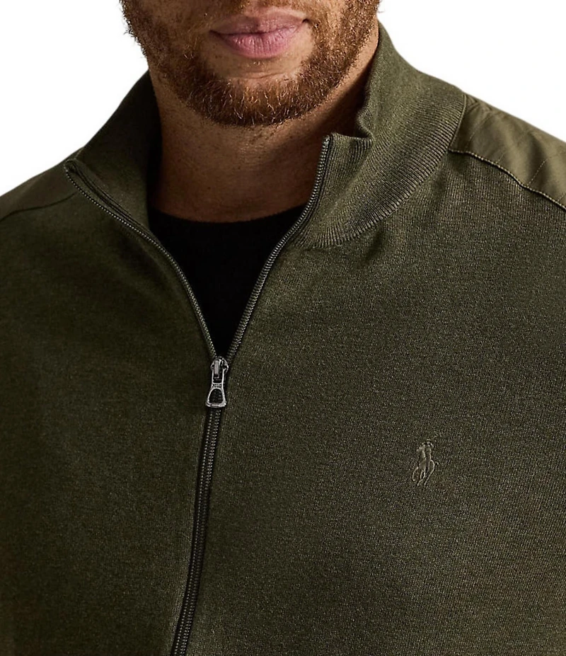 Polo Ralph Lauren Big & Tall Hybrid Mock Neck Cardigan