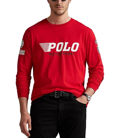 Polo Ralph Lauren Big & Tall Jersey Motorsport Graphic Long Sleeve T-Shirt
