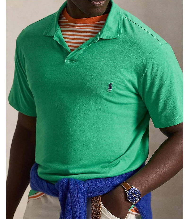 Polo Ralph Lauren Big & Tall Linen-Blend Short Sleeve Polo Shirt