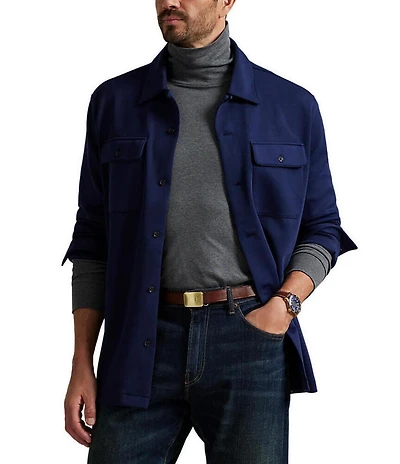 Polo Ralph Lauren Big & Tall Long-Sleeve Double-Knit Camp Shirt