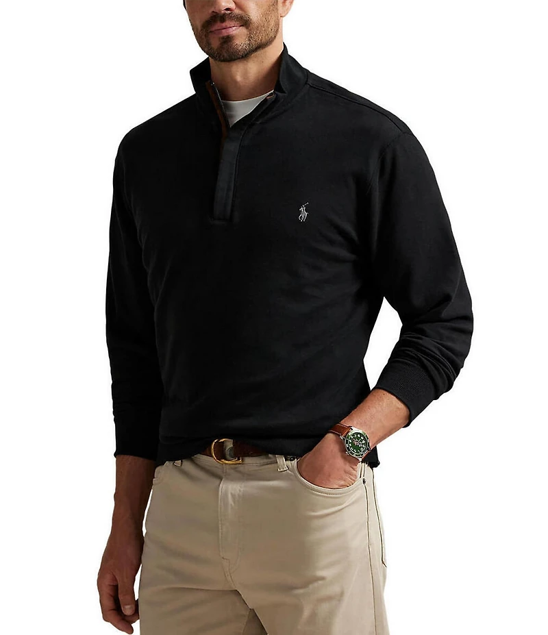 Polo Ralph Lauren Big & Tall Luxury Jersey Quarter-Zip Pullover