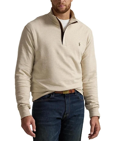 Polo Ralph Lauren Big & Tall Luxury Jersey Quarter-Zip Pullover