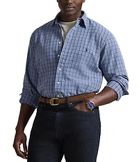 Polo Ralph Lauren Big & Tall Medium Plaid Brushed Oxford Long Sleeve Woven Shirt