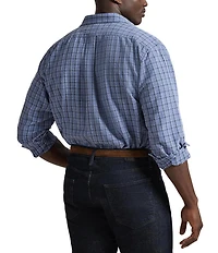 Polo Ralph Lauren Big & Tall Medium Plaid Brushed Oxford Long Sleeve Woven Shirt