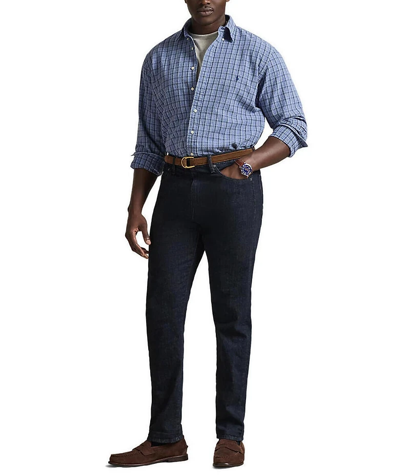 Polo Ralph Lauren Big & Tall Medium Plaid Brushed Oxford Long Sleeve Woven Shirt