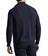 Polo Ralph Lauren Big & Tall Mesh-Knit Cotton Quarter-Zip Sweater