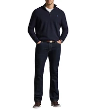 Polo Ralph Lauren Big & Tall Mesh-Knit Cotton Quarter-Zip Sweater