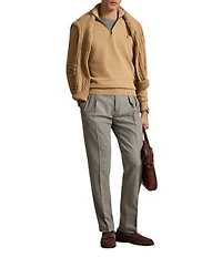 Polo Ralph Lauren Big & Tall Mesh-Knit Cotton Quarter-Zip Sweater