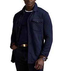 Polo Ralph Lauren Big & Tall Micro Diamond Quilted Double-Knit Jersey Shirt Jacket