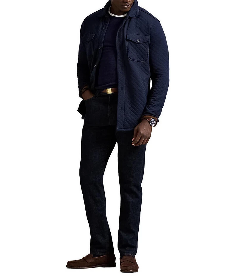 Polo Ralph Lauren Big & Tall Micro Diamond Quilted Double-Knit Jersey Shirt Jacket