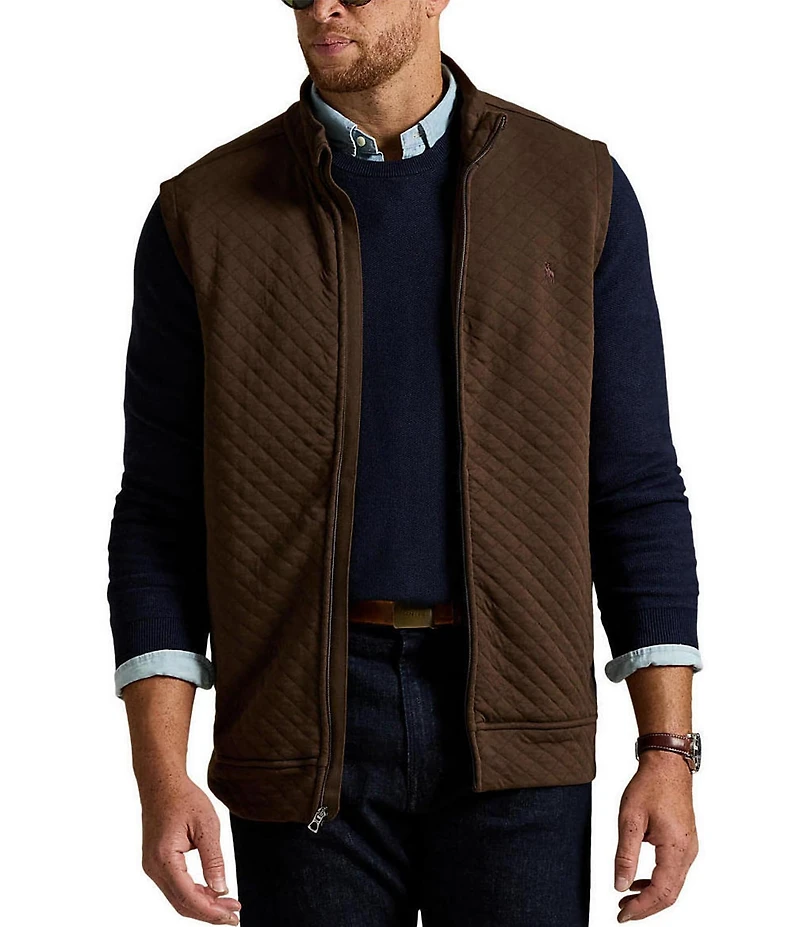 Polo Ralph Lauren Big & Tall Micro-Diamond Quilted Double-Knit Jersey Vest