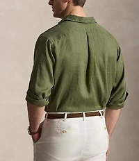 Polo Ralph Lauren Big & Tall Piece Dye Linen Long Sleeve Woven Shirt