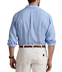 Polo Ralph Lauren Big & Tall Piece Dye Linen Long Sleeve Woven Shirt