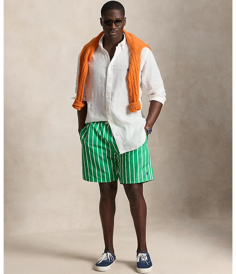 Polo Ralph Lauren Big & Tall Piece Dye Linen Long Sleeve Woven Shirt