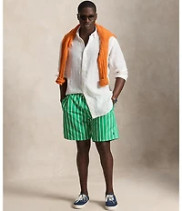 Polo Ralph Lauren Big & Tall Piece Dye Linen Long Sleeve Woven Shirt