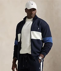 Polo Ralph Lauren Big & Tall Piece-Striped Double-Knit Track Jacket