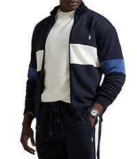 Polo Ralph Lauren Big & Tall Piece-Striped Double-Knit Track Jacket