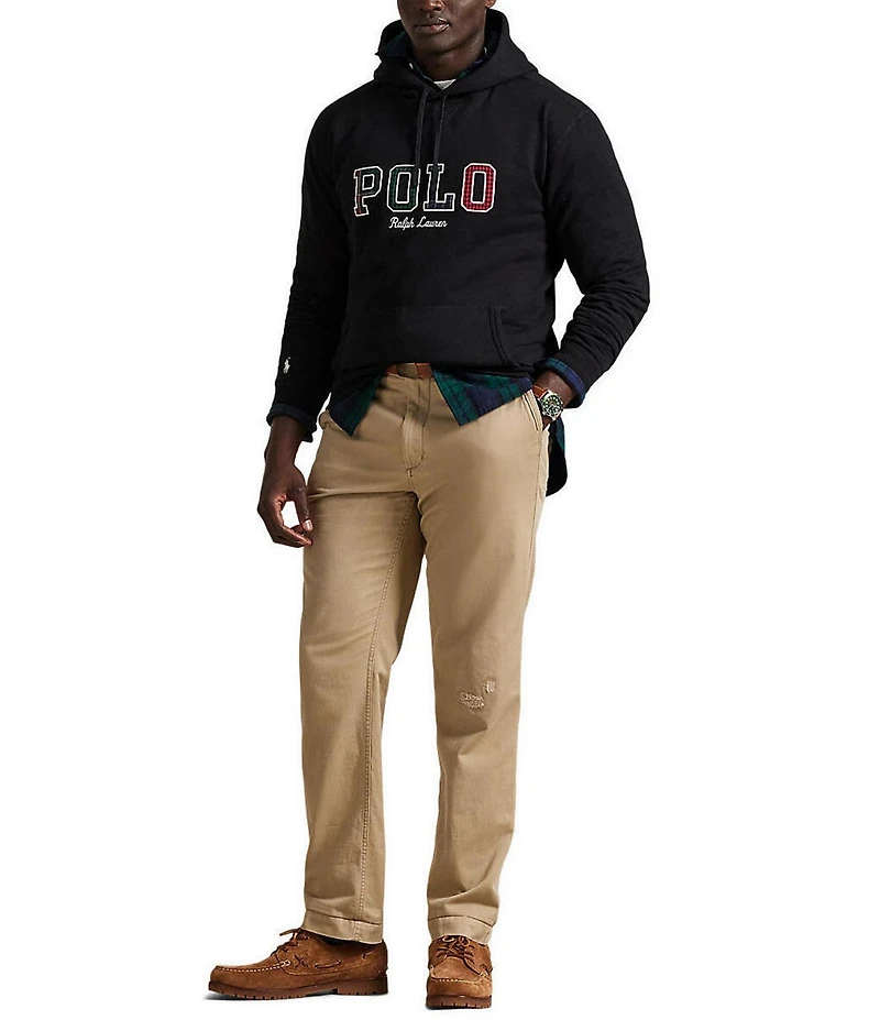 Polo Ralph Lauren Big & Tall Plaid-Logo Long Sleeve Fleece Hoodie