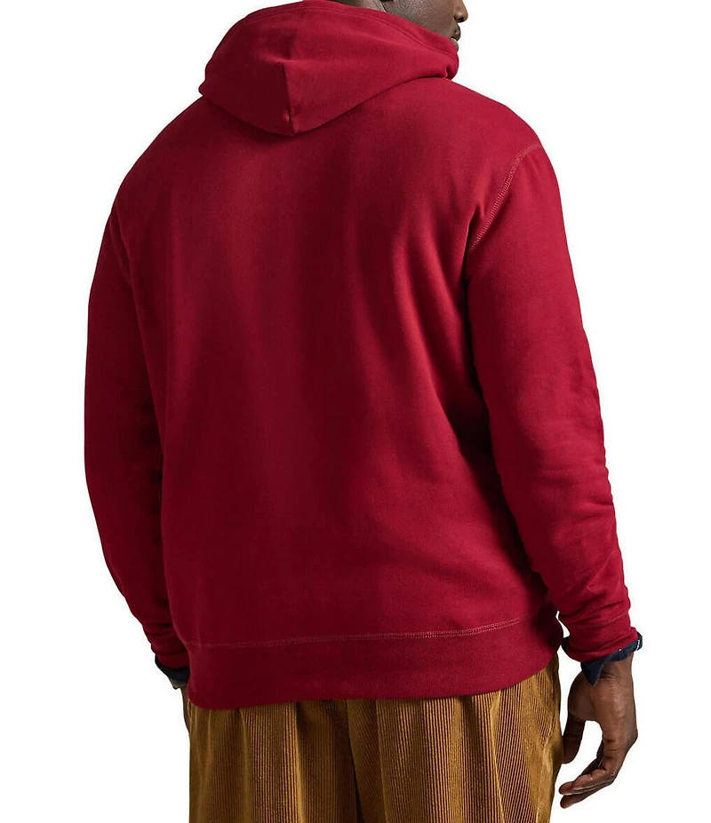 Polo Ralph Lauren Big & Tall Plaid-Logo Long Sleeve Fleece Hoodie