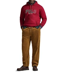 Polo Ralph Lauren Big & Tall Plaid-Logo Long Sleeve Fleece Hoodie