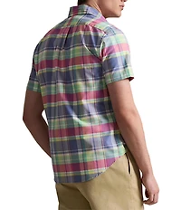 Polo Ralph Lauren Big & Tall Plaid Oxford Short Sleeve Woven Shirt
