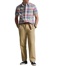 Polo Ralph Lauren Big & Tall Plaid Oxford Short Sleeve Woven Shirt
