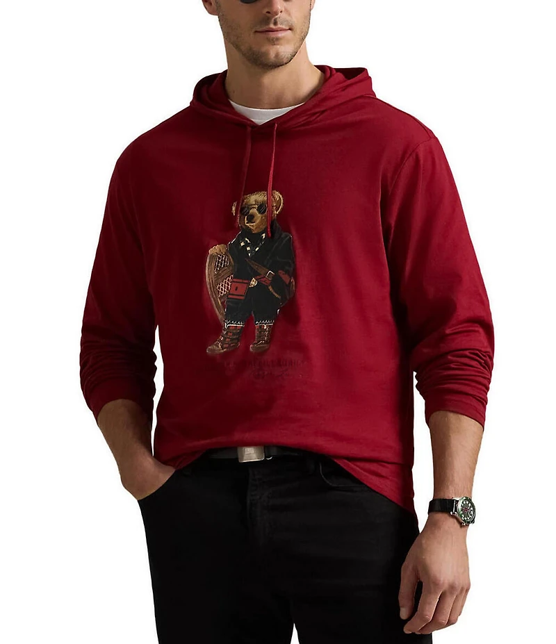 Polo Ralph Lauren Big & Tall Polo Bear Jersey Long Sleeve Hoodie T-Shirt