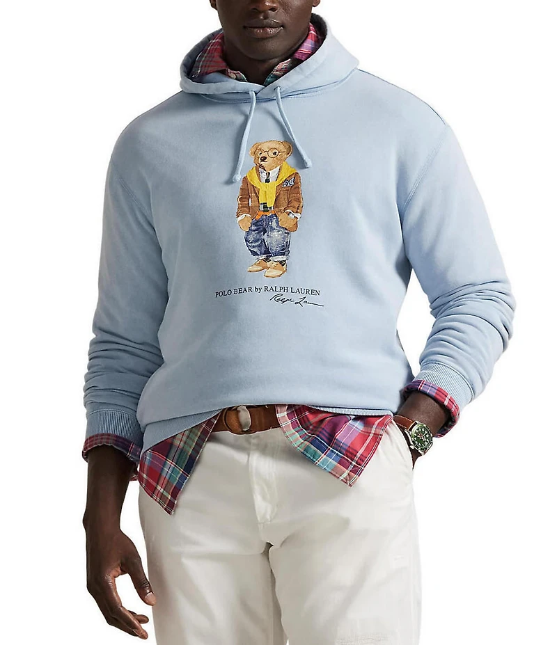 Polo Ralph Lauren Big & Tall Polo Bear Long Sleeve Garment-Dyed Fleece Hoodie