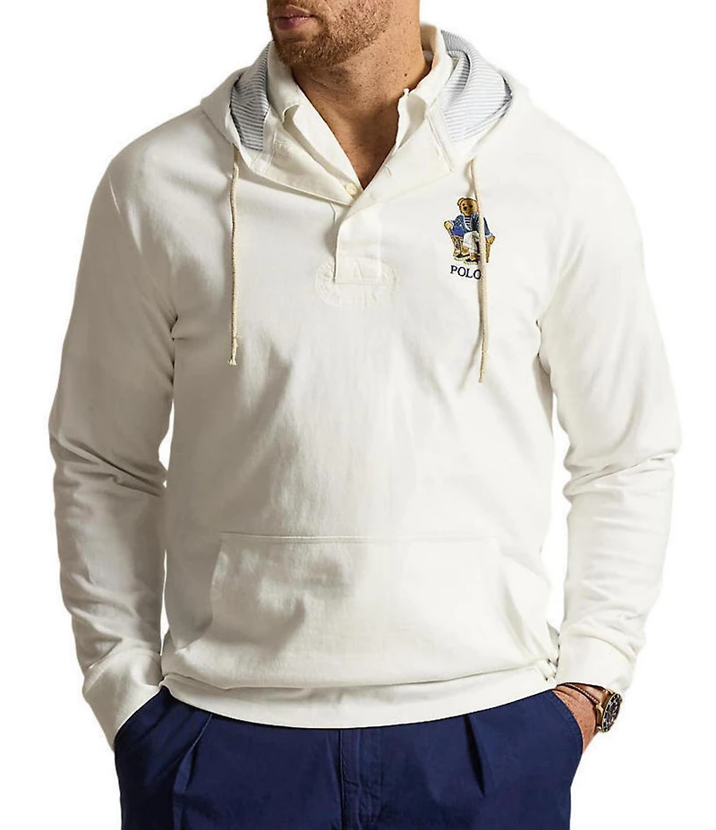 Polo Ralph Lauren Big & Tall Polo Bear Rugby Jersey Hoodie