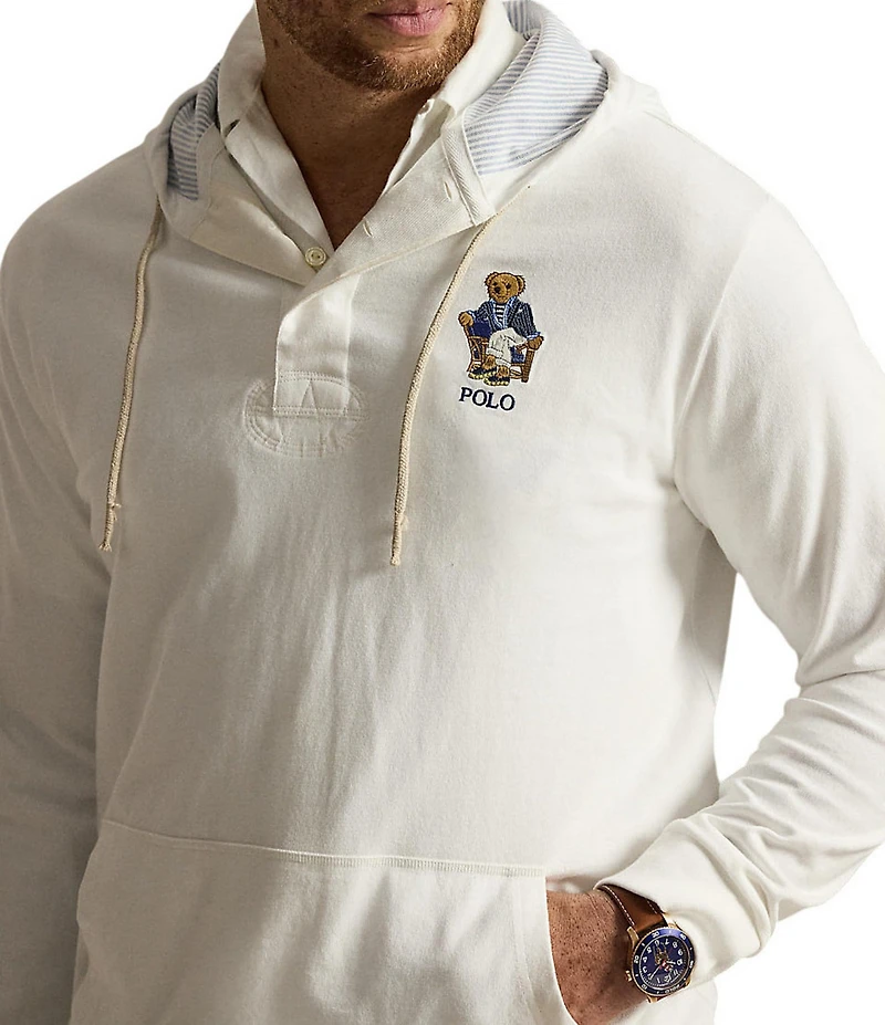 Polo Ralph Lauren Big & Tall Polo Bear Rugby Jersey Hoodie