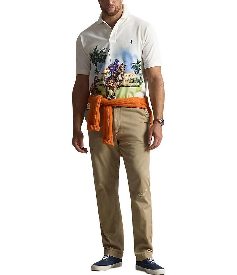 Polo Ralph Lauren Big & Tall Polo Society Classic Fit Mesh Short Sleeve Polo Shirt