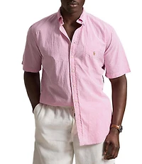 Polo Ralph Lauren Big & Tall Prepster Striped Seersucker Short Sleeve Woven Shirt