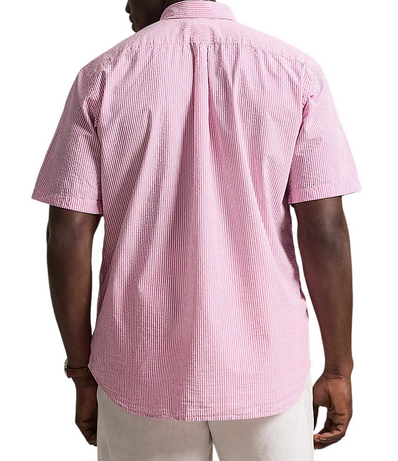 Polo Ralph Lauren Big & Tall Prepster Striped Seersucker Short Sleeve Woven Shirt