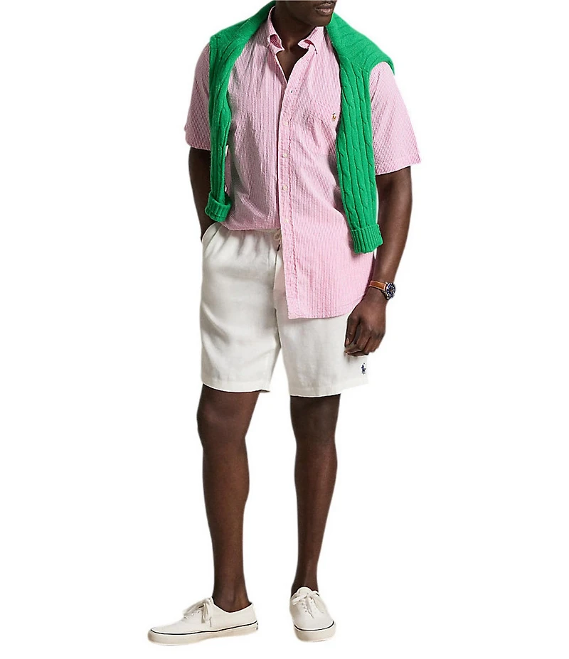 Polo Ralph Lauren Big & Tall Prepster Striped Seersucker Short Sleeve Woven Shirt