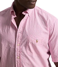 Polo Ralph Lauren Big & Tall Prepster Striped Seersucker Short Sleeve Woven Shirt