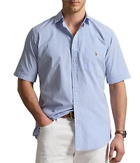 Polo Ralph Lauren Big & Tall Prepster Striped Seersucker Short Sleeve Woven Shirt