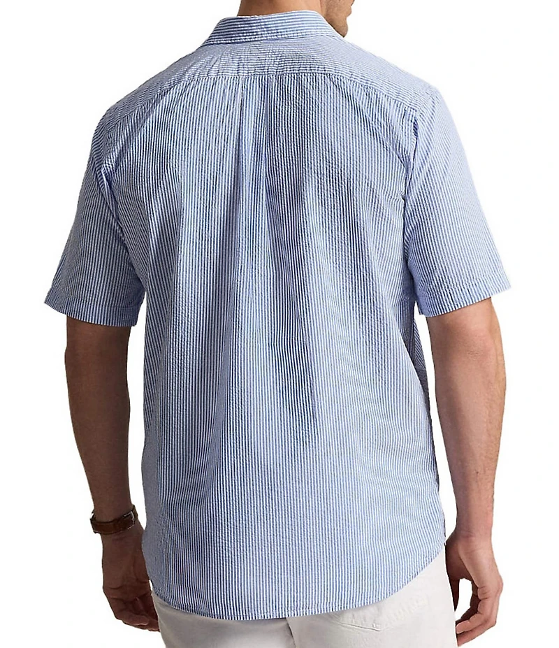 Polo Ralph Lauren Big & Tall Prepster Striped Seersucker Short Sleeve Woven Shirt