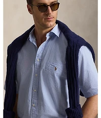 Polo Ralph Lauren Big & Tall Prepster Striped Seersucker Short Sleeve Woven Shirt