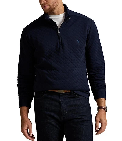 Polo Ralph Lauren Big & Tall Quilted Double-Knit Jersey Pullover