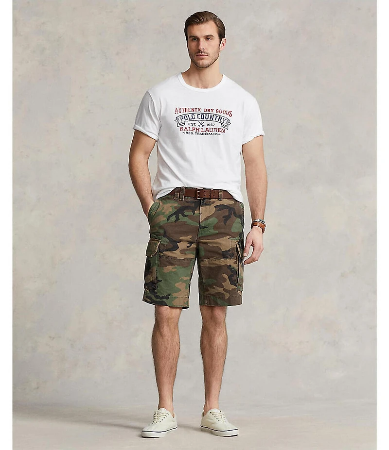 Polo Ralph Lauren Big & Tall Relaxed-Fit Camo Print Cargo 10#double; and 12#double; Inseam Shorts