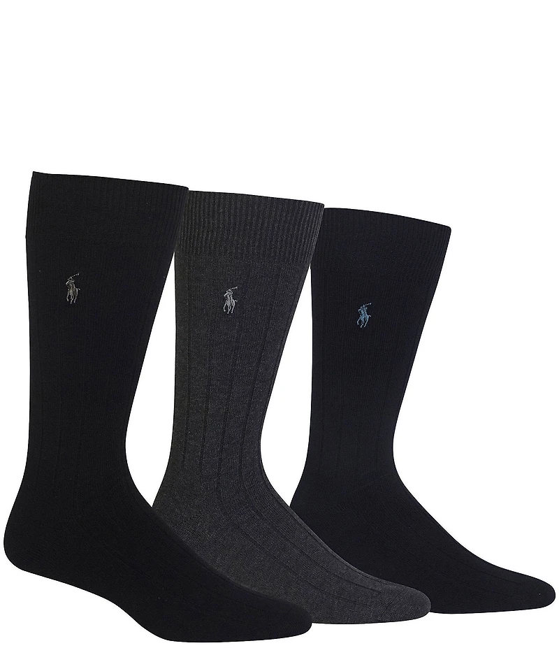Polo Ralph Lauren Big & Tall Ribbed Slack Socks 3-Pack