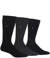 Polo Ralph Lauren Big & Tall Ribbed Slack Socks 3-Pack