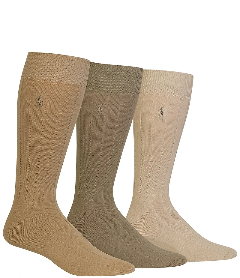 Polo Ralph Lauren Big & Tall Ribbed Slack Socks 3-Pack